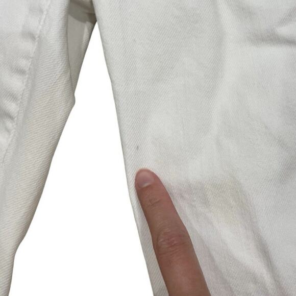 CHICO'S Platinum Denim White Capri Jeans 0 US 4, Coastal Casual Nautical Preppy - Picture 10 of 10